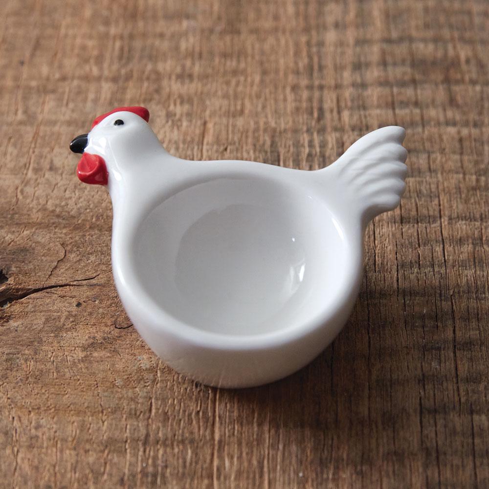 Set of 4 Rooster Single Deviled Egg Cup
