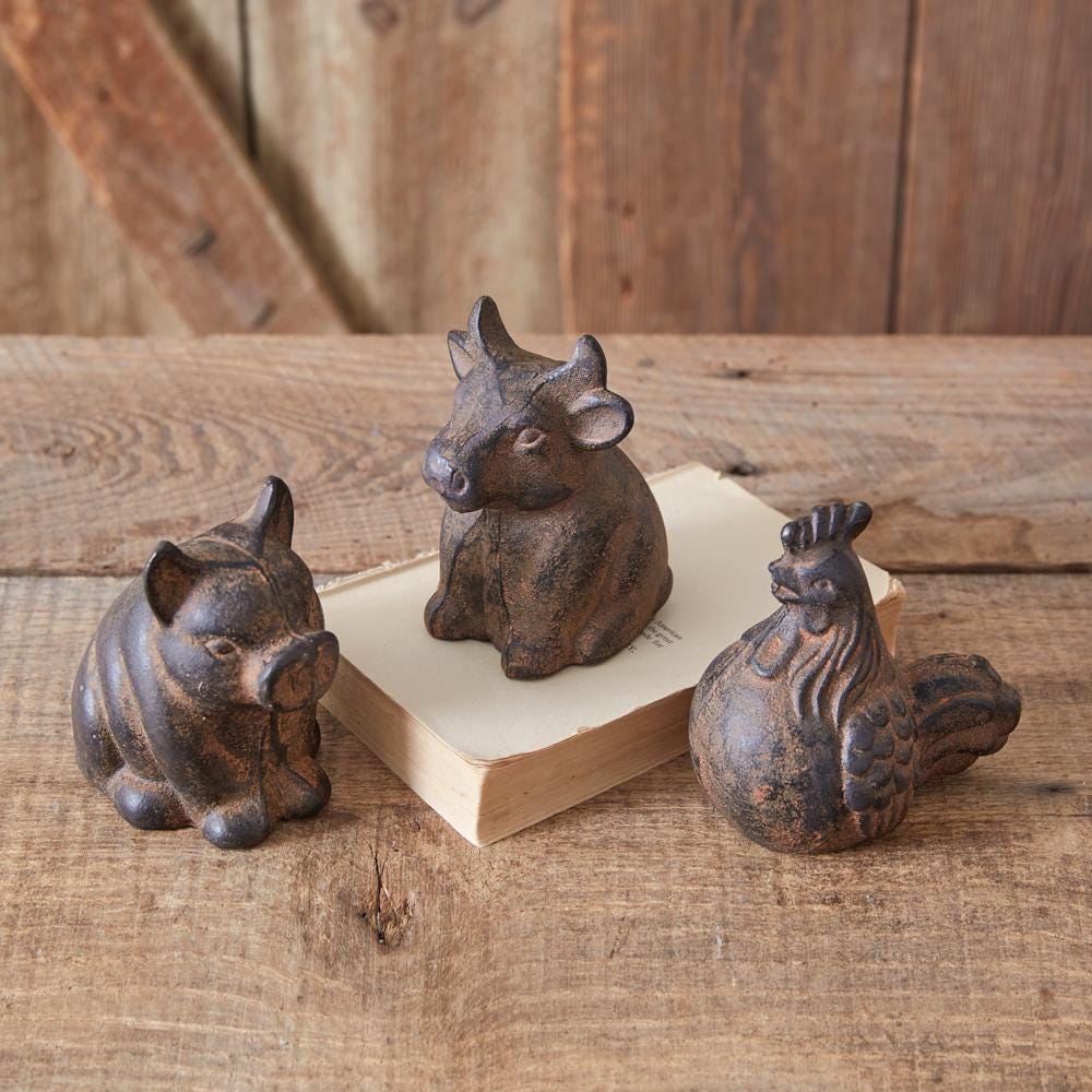 Rustic Mini Tabletop Rooster – Cast Iron Farmhouse Décor