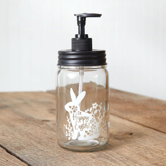 Happy Easter Soap Dispenser – Bunny & Floral Design