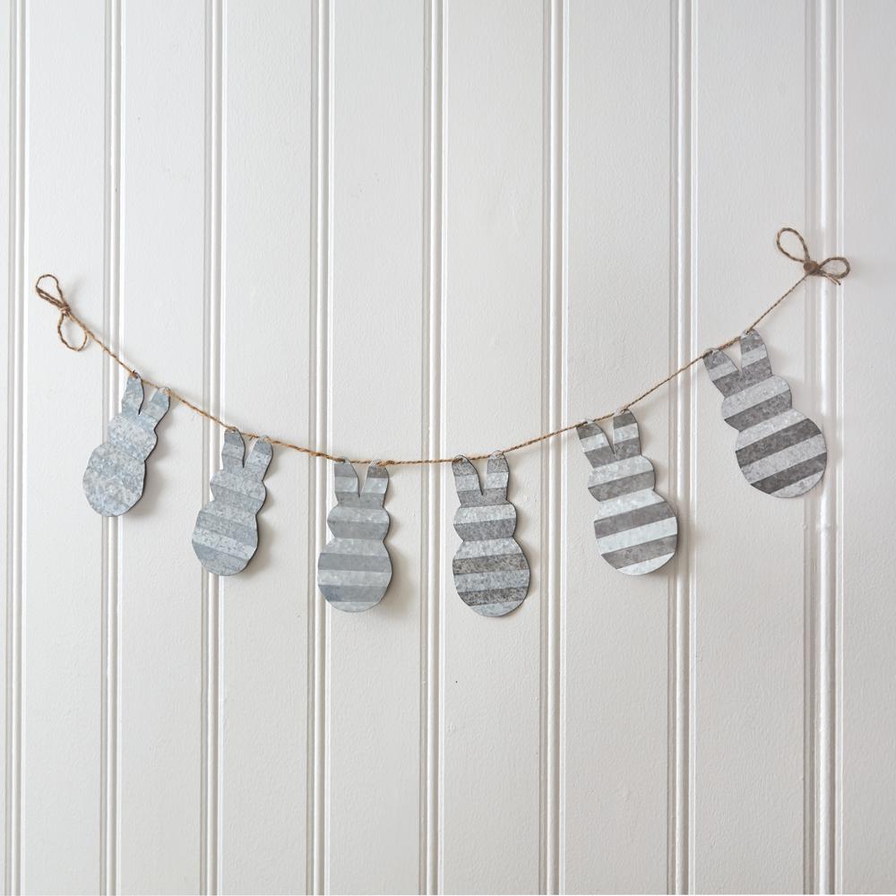 Corrugated Bunny Garland – Rustic Easter Decor