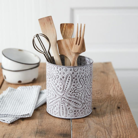 Starfish Metal Utensil Holder – Coastal Kitchen Organizer with Nautical Charm