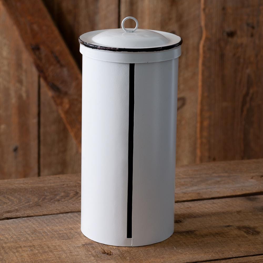 White Metal Paper Towel Dispenser – Rustic Farmhouse Kitchen Storage