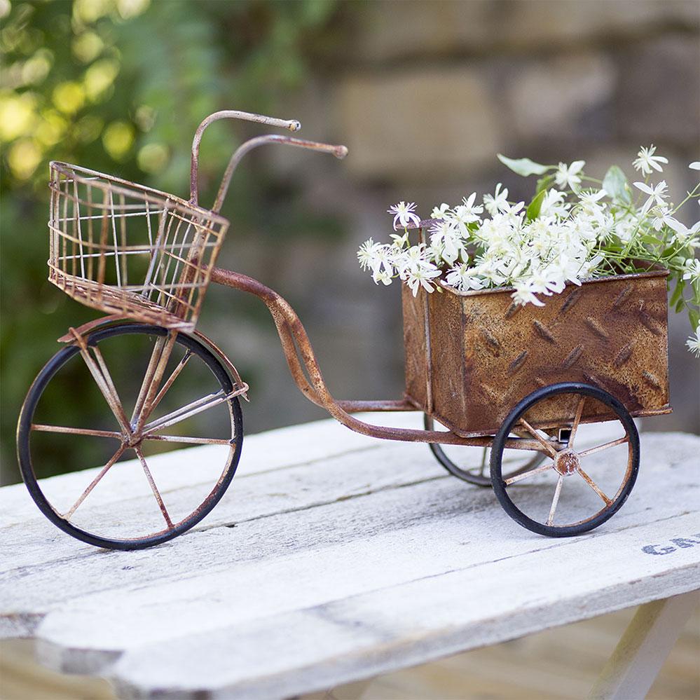 Delivery Trike Planter – Rustic Metal Garden Accent