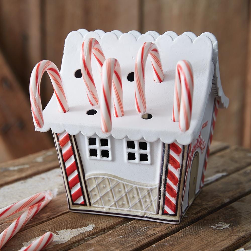 Gingerbread House Candy Cane Display