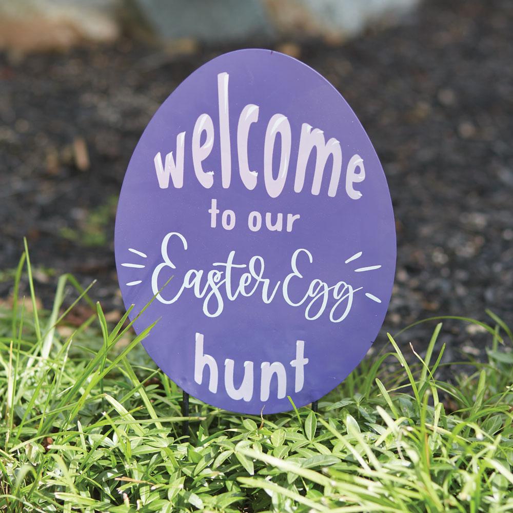 Easter Egg Hunt Garden Stake – Metal Yard Sign