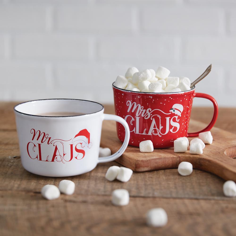 Set of Two Mr. & Mrs. Claus Mugs