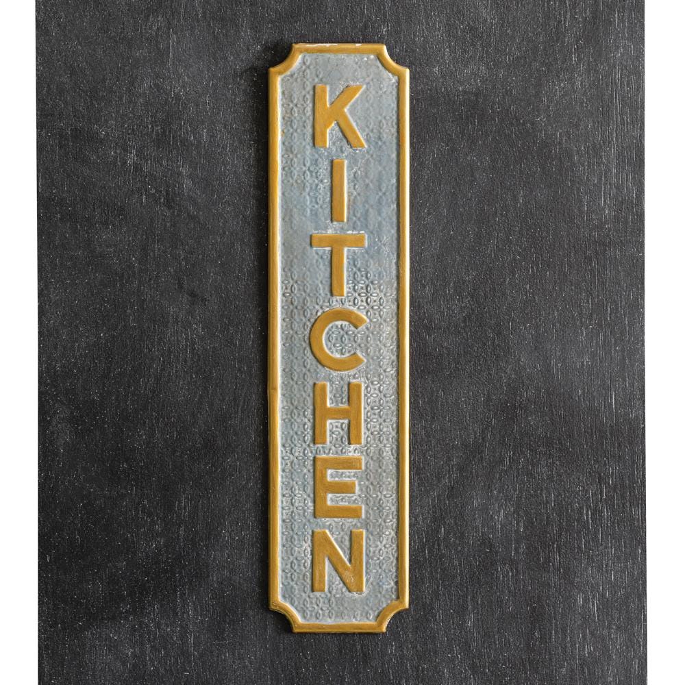 Kitchen Metal Wall Sign - Rustic Farmhouse Decor