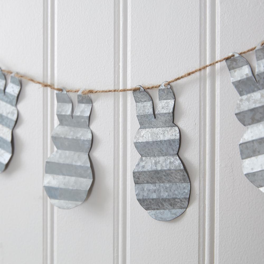 Corrugated Bunny Garland – Rustic Easter Decor