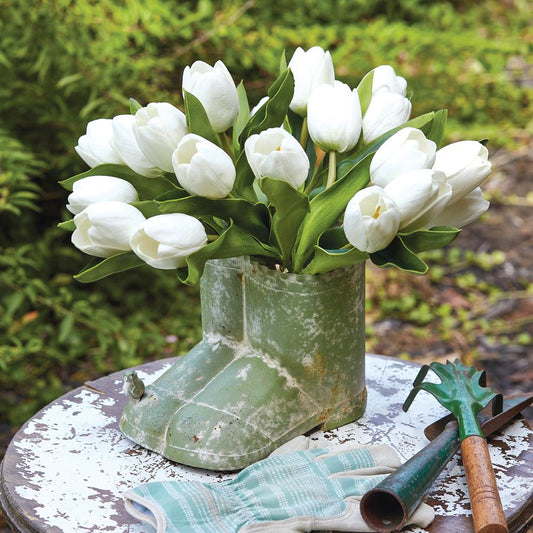 Garden Boots Planter – Rustic Metal Decorative Plant Holder