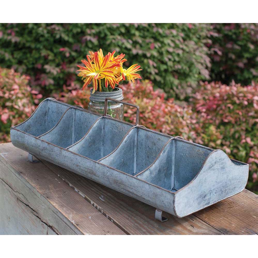Feed Trough Caddy – Rustic Metal Organizer