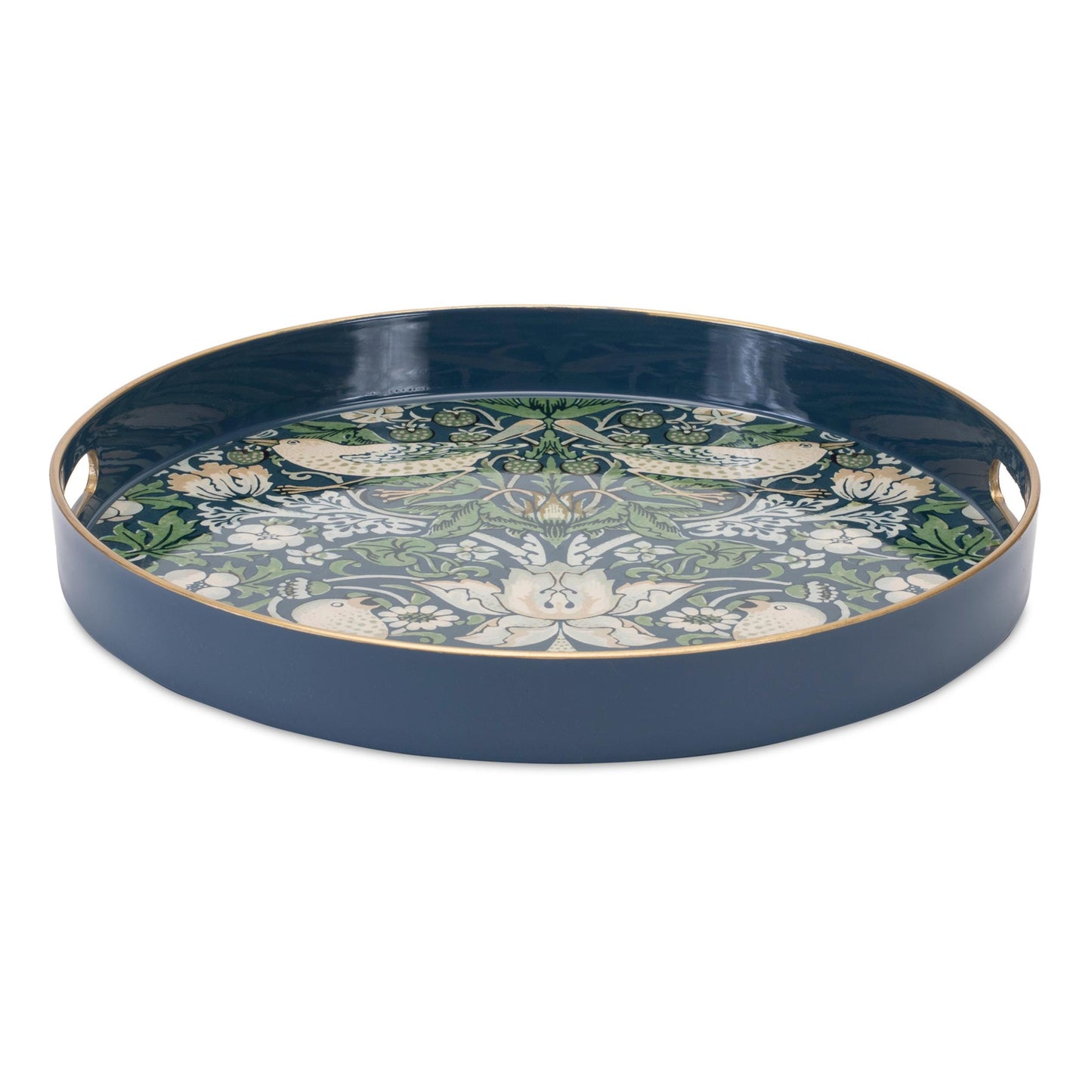 Round william morris tray 13.5"d