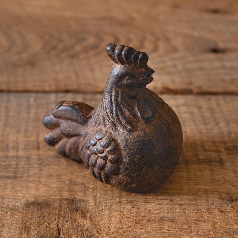 Rustic Mini Tabletop Rooster – Cast Iron Farmhouse Décor