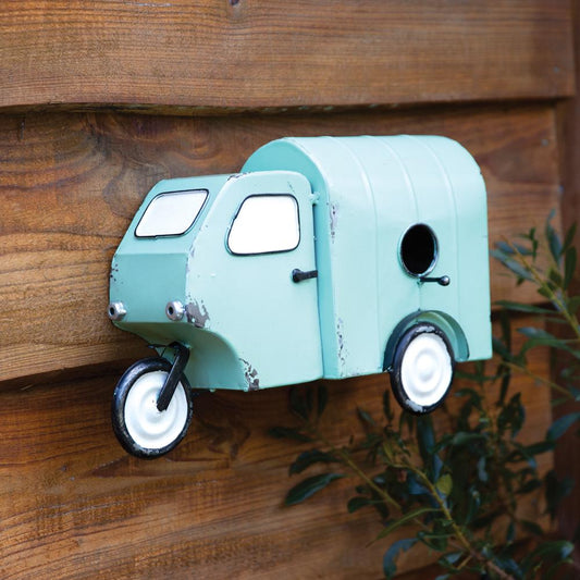 Piaggio Wall Hanging Birdhouse – Whimsical Metal Garden Decor
