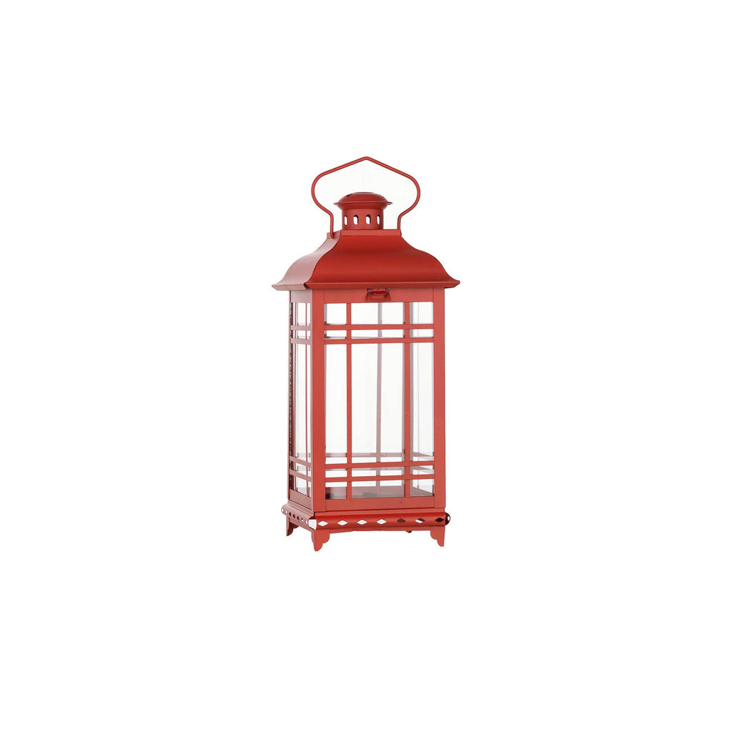 Traditional Red Metal Lantern (Set of 3)