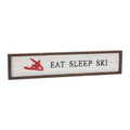 Eat sleep ski sign 23"l