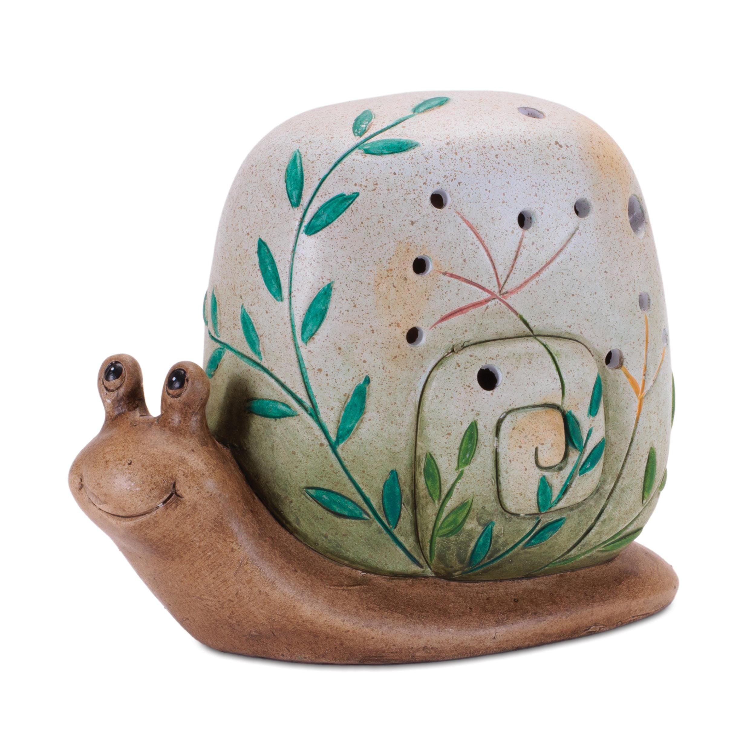 Rustic Terra Cotta Frog and Snail Decor Set | Farmhouse Garden Accent