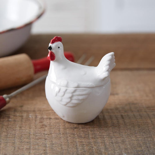 Ceramic Hen Container – Farmhouse Rooster Collection Storage Jar