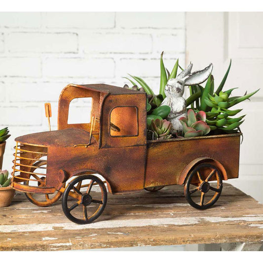 Pickup Truck Planter – Rustic Metal Garden Decor