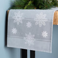 Embroidered snowflake table runner 72"l