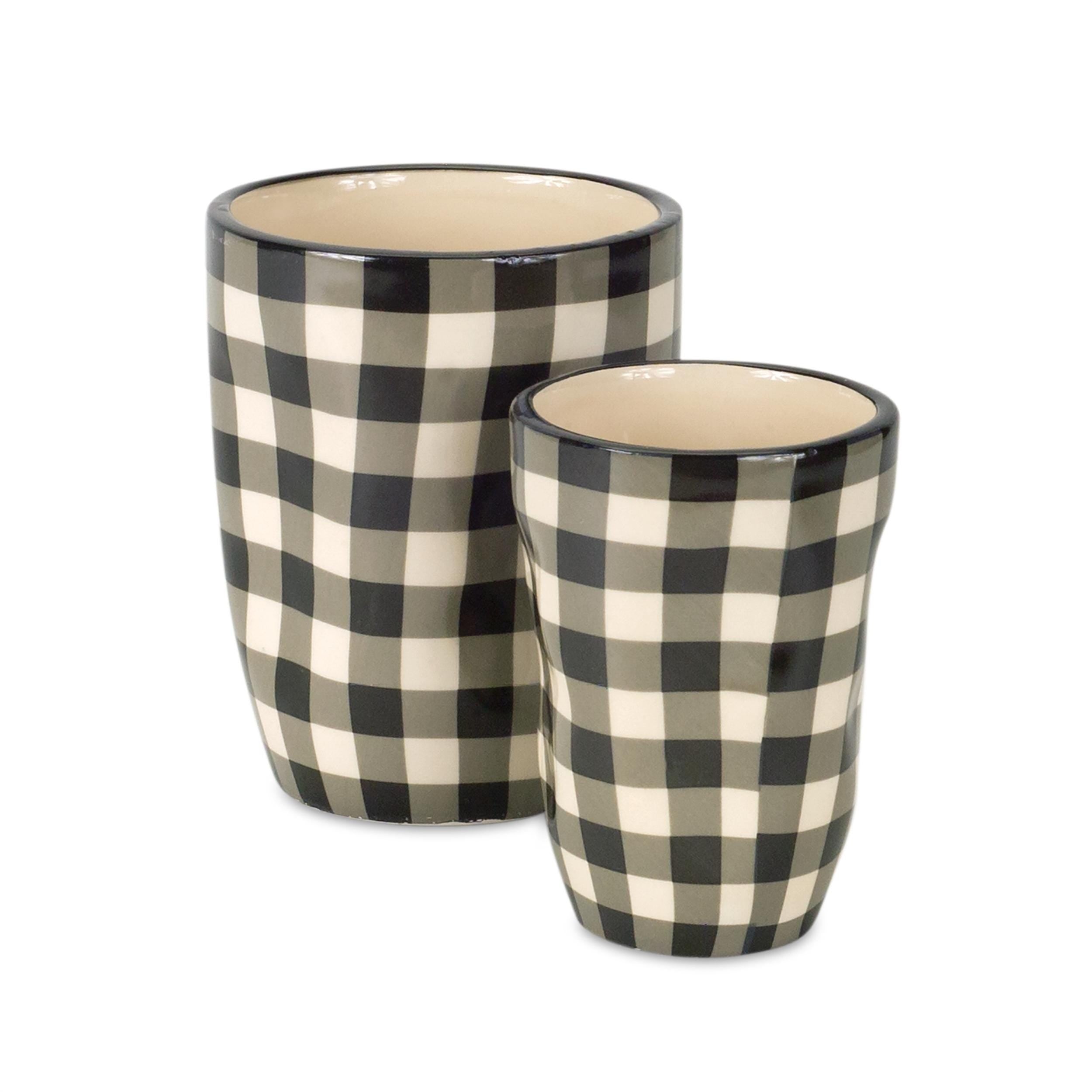 Neutral Patterned Planter Set (6 Pieces, 2 Sizes)