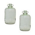 Sage Green Glass Jug Vase Set (2 Pieces)