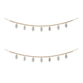 Wood Beaded Wool Garland Set of 2 – Rustic Christmas Tree Garland