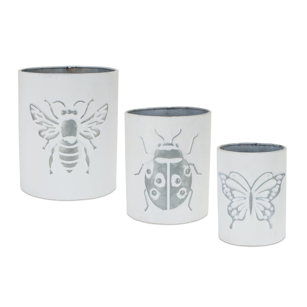 Metal Insect Planter Set (3 Sizes) – Bee Ladybug Butterfly Pots