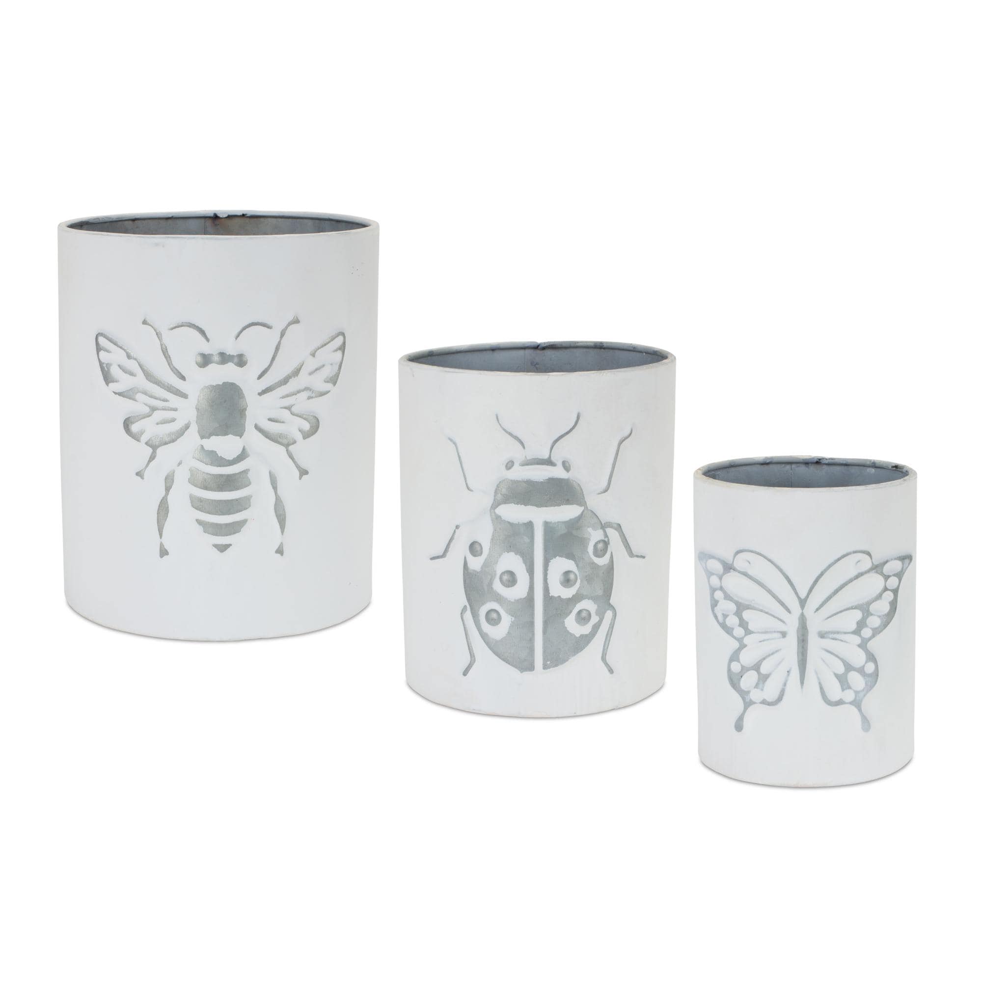 Metal Insect Planter Set (3 Sizes) – Bee Ladybug Butterfly Pots