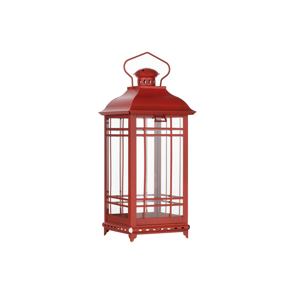 Traditional Red Metal Lantern (Set of 3)