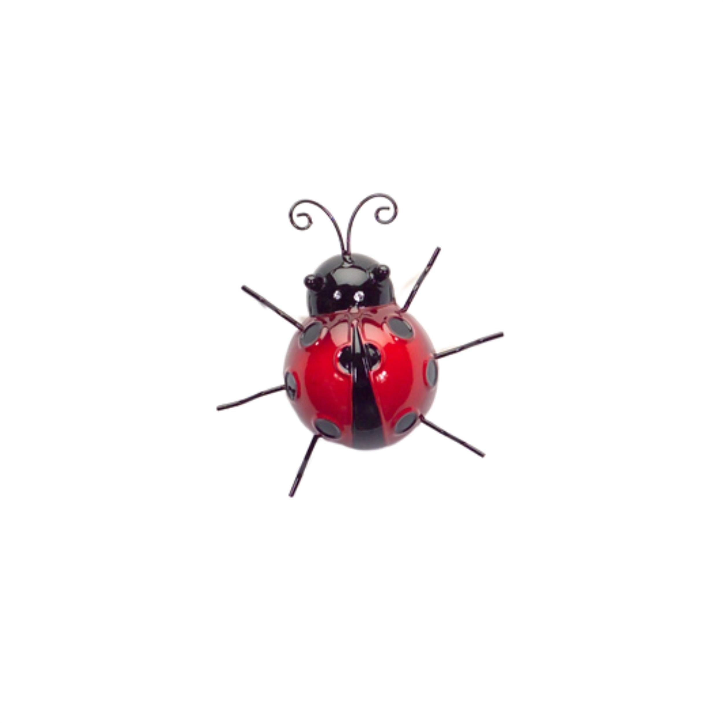 Metal Ladybug Wall Decor Set (6 Pieces)