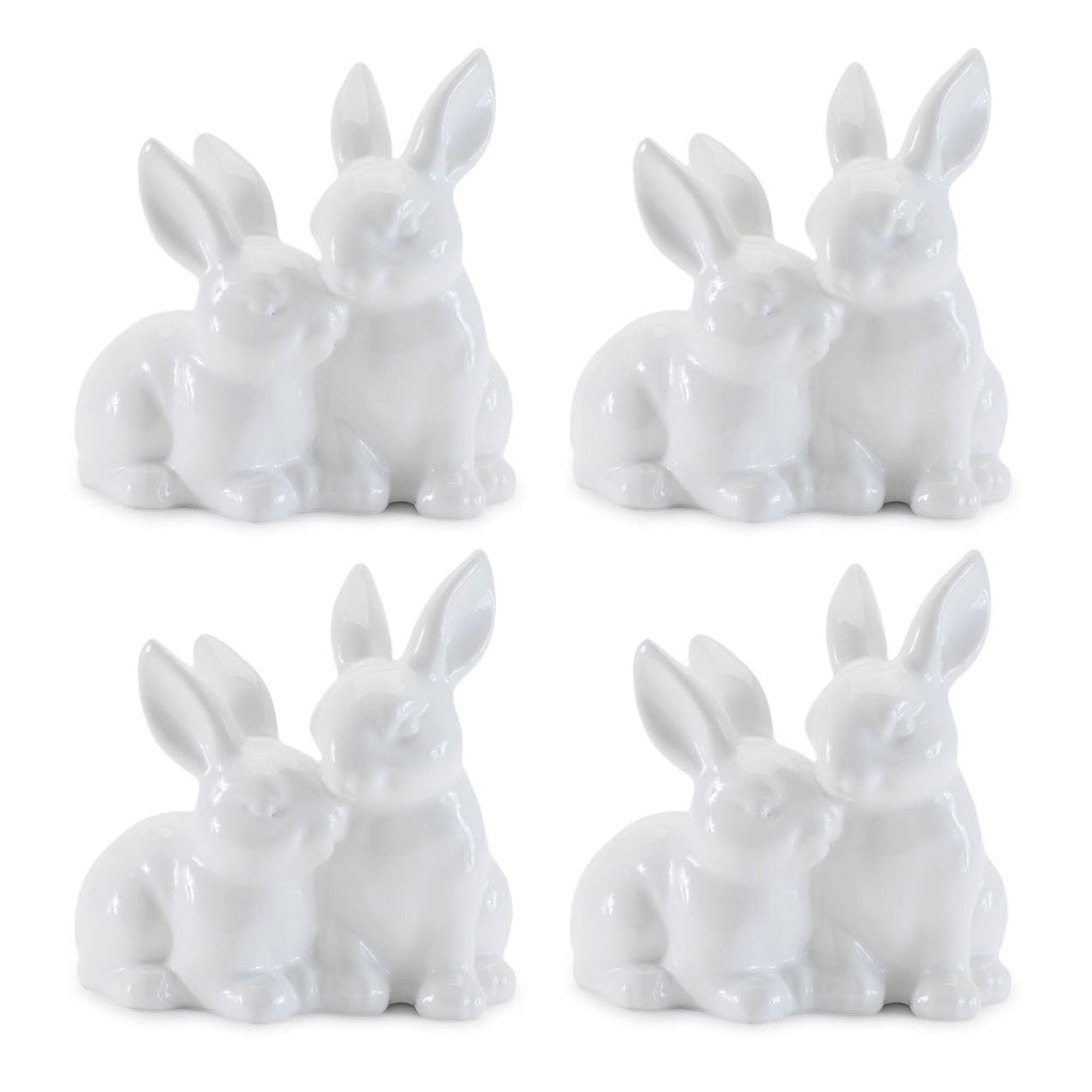 Ceramic Bunny Couple Set of 4