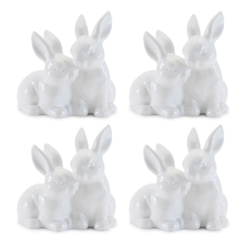Ceramic Bunny Couple Set of 4