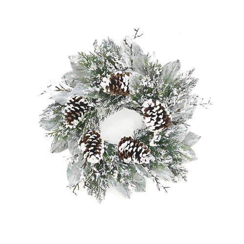Cedar & Magnolia Leaf Wreath – 22”