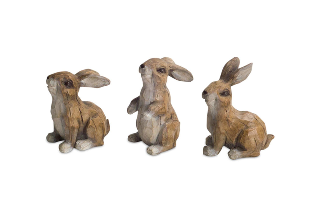 Mini Farmhouse Rabbit Figurines Set (6 Pieces)