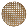Large Round Woven Bamboo Tray 26" – Wood Decorative Tray