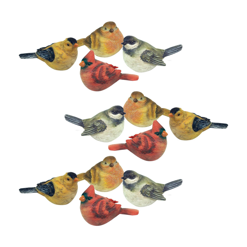 Realistic Bird Figurines Set of 12
