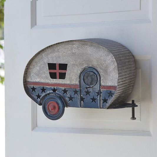 Americana Camper Birdhouse – Metal Hanging Birdhouse