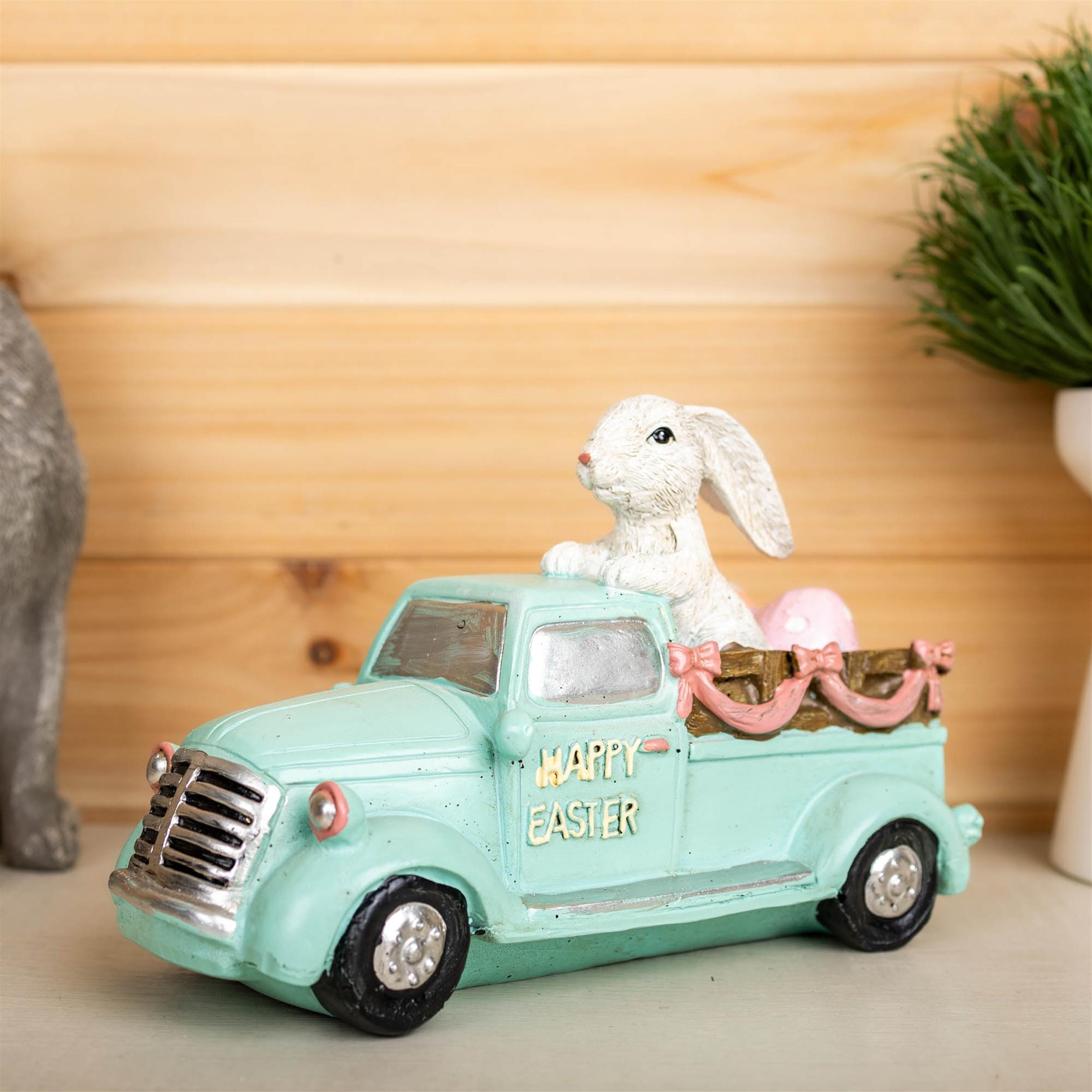 Blue Easter Bunny Decor