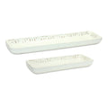 White Washed Wood Dough Bowl Tray Set (2 Sizes)