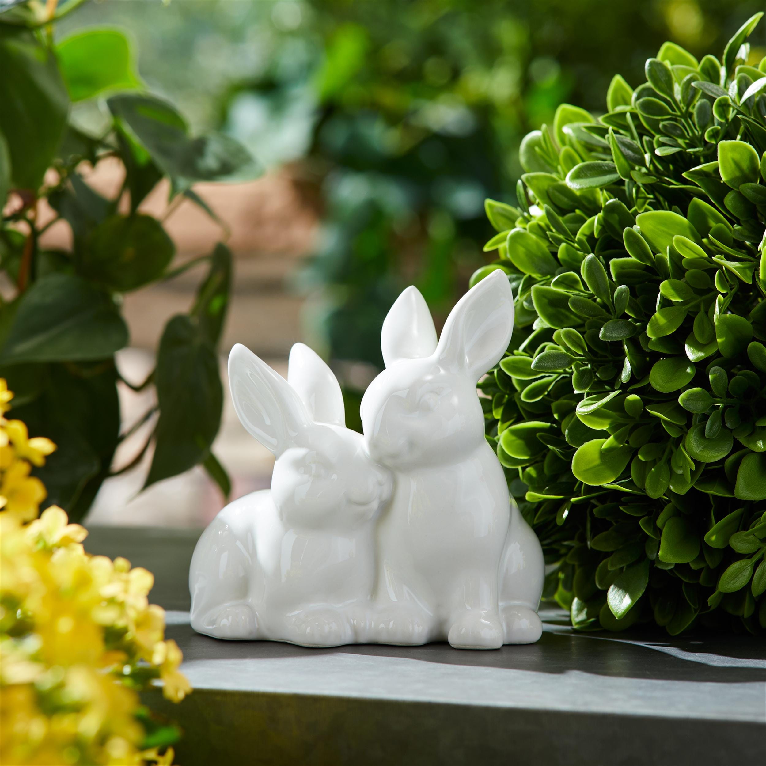 Ceramic Bunny Couple Set of 4