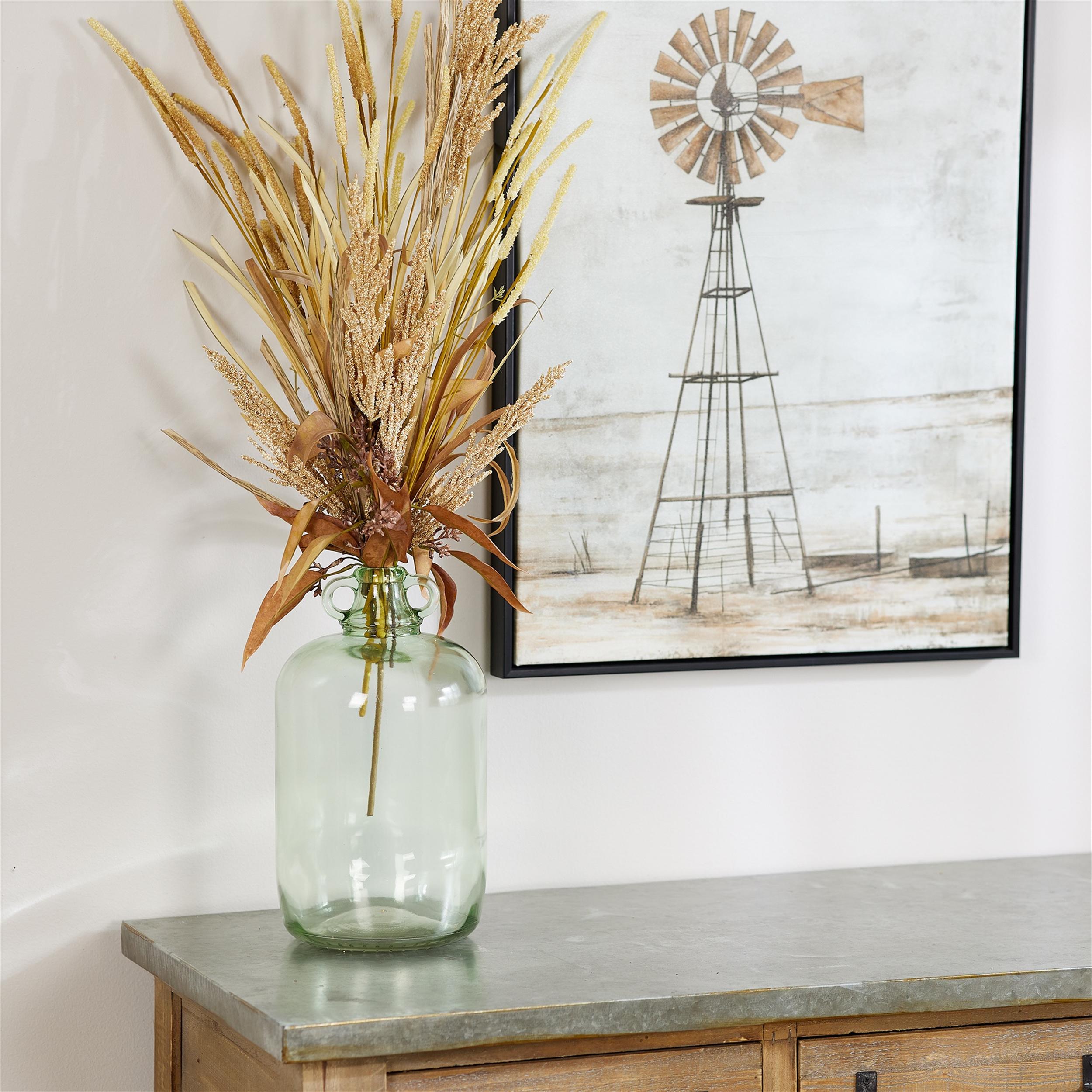 Sage Green Glass Jug Vase Set (2 Pieces)