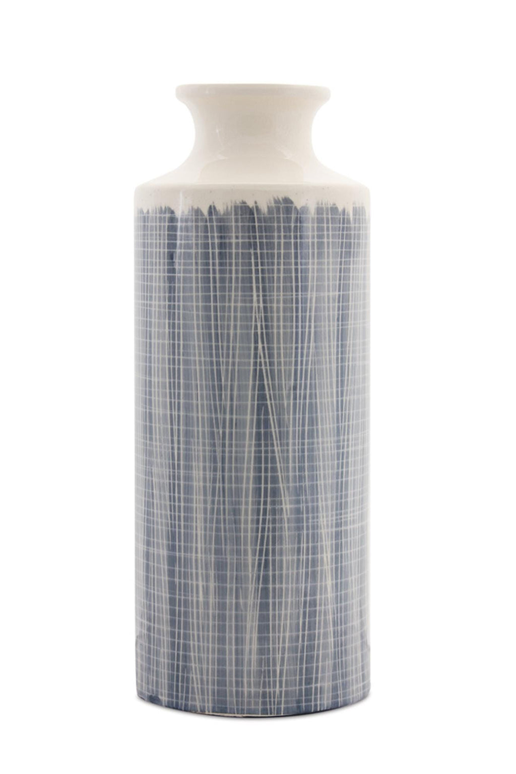 Large Blue and White Floor Vase (19.25”)
