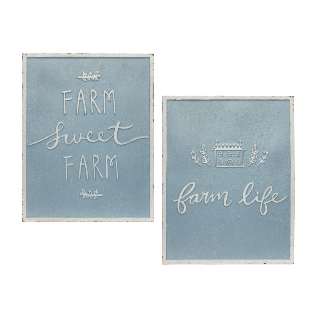 Farmhouse Metal Wall Sign Set (2) – Farm Life Decor