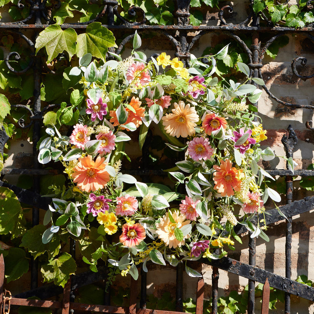 Gerbera Daisy Spring Wreath 24 Inch