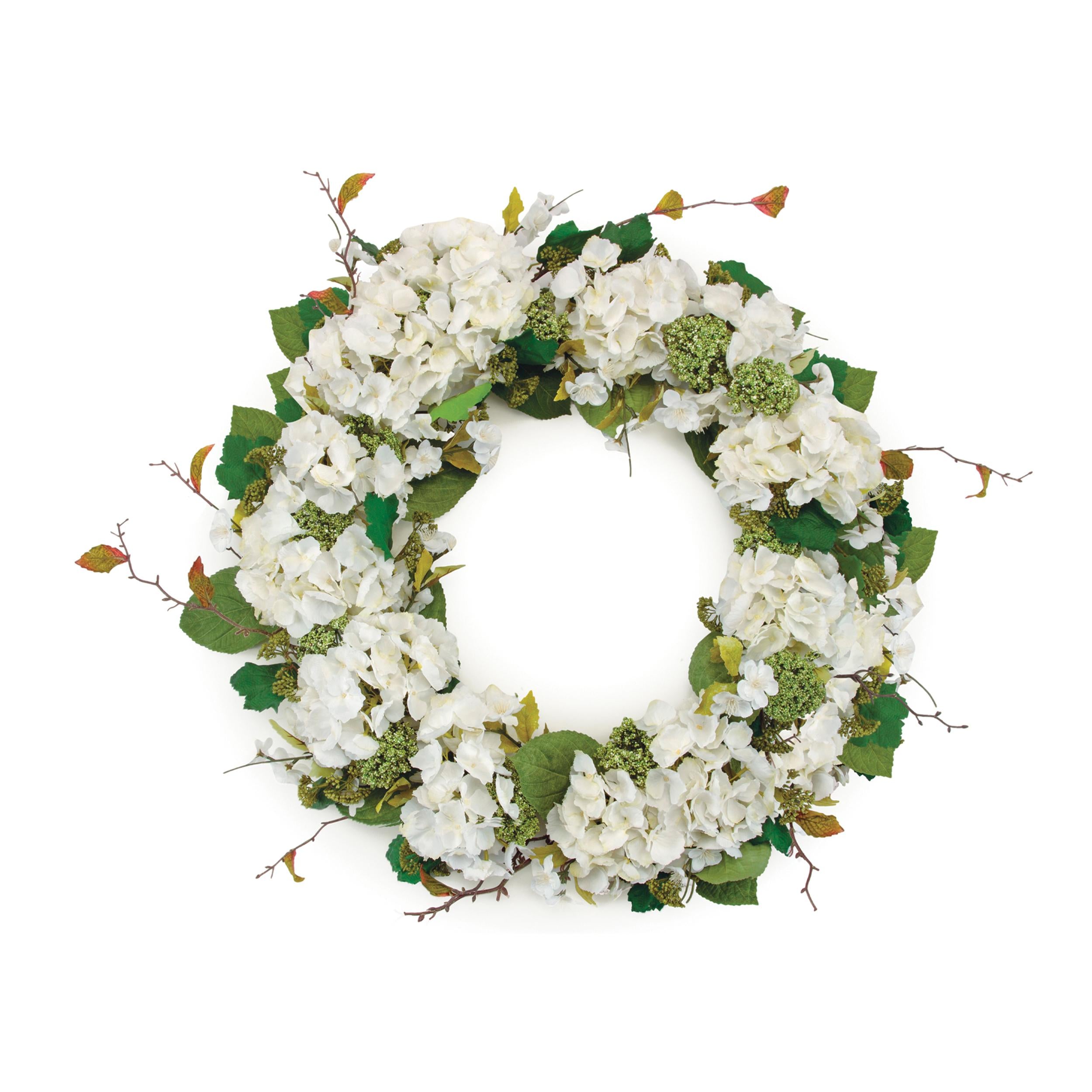 White Hydrangea Wreath 32 Inch