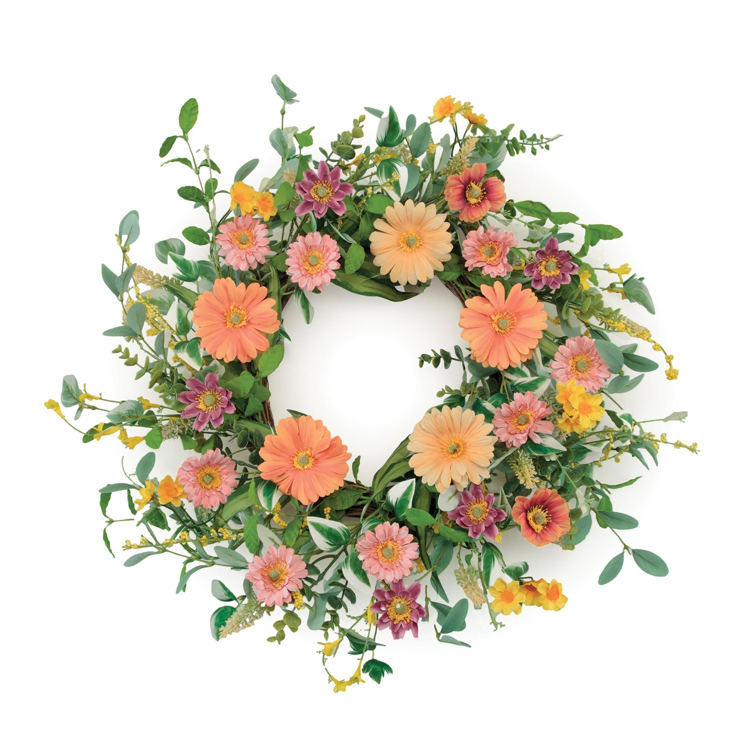 Gerbera Daisy Spring Wreath 24 Inch