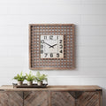 Large Whitewashed Wood Wall Clock (29.5”)