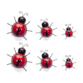 Metal Ladybug Wall Decor Set (6 Pieces)