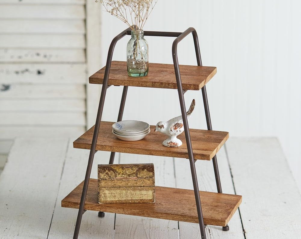 Rustic Tabletop A-Frame Shelves